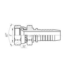 Фитинг JIS Komatsu M24x1,5 (90°) Dy 16 ПромХаб | PromHub