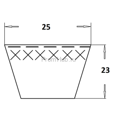 Ремень клиновый узкого сечения 8V/25N ПромХаб | PromHub