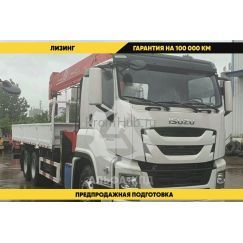 Бортовой автомобиль на шасси Isuzu Giga 6х4, 300 л.с, борт 8,5 м, с КМУ 5 т ПромХаб | PromHub