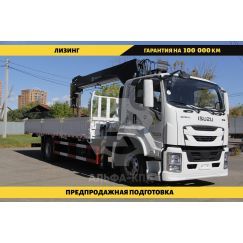 Бopтовой автомобиль Isuzu Giga 4х2, 205 л.с, борт 6.5 м, c КMУ 5 т ПромХаб | PromHub