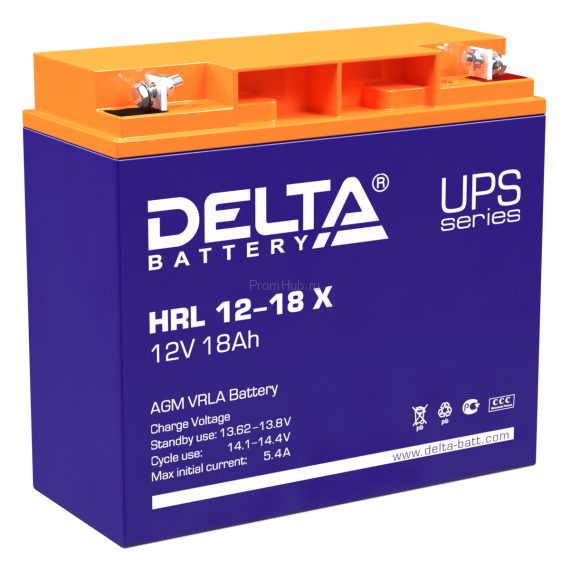 HRL 12-18 X Delta Аккумуляторная батарея ПромХаб | PromHub