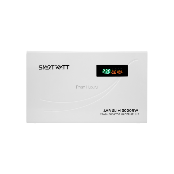 Настенный стабилизатор напряжения SMARTWATT AVR SLIM 3000RW ПромХаб | PromHub