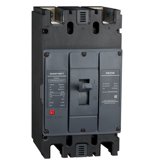 Автоматический выключатель в литом корпусе SMARTWATT PDE HCB250B-DC-125/3, 125 А, 3P, 25 кА ПромХаб | PromHub
