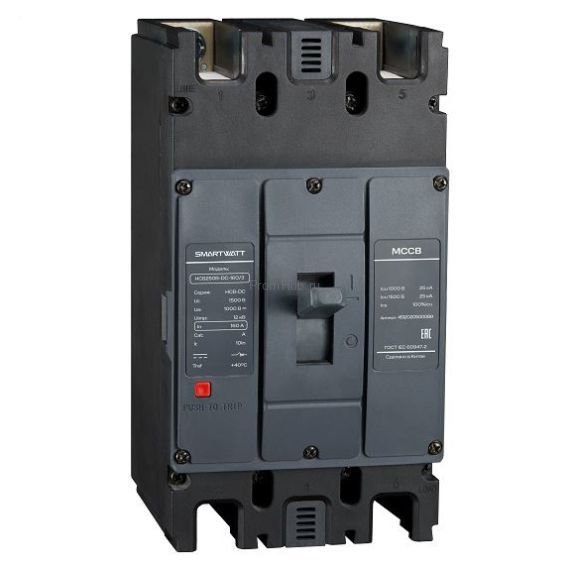 Автоматический выключатель в литом корпусе SMARTWATT PDE HCB250B-DC-160/3, 160 А, 3P, 25 кА ПромХаб | PromHub