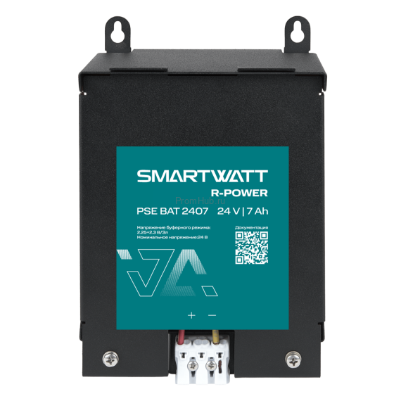Батарейный модуль на DIN рейку SMARTWATT PSE BAT 2407 R-POWER, 24 В, 7 Ач ПромХаб | PromHub