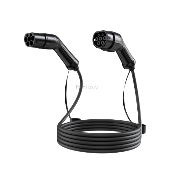 Кабель TPU для ЭЗС с коннекторами Type2 в розетку и GBT в автомобиль, длина 5 м, 380 В, 22 кВт, 32 А ПромХаб | PromHub