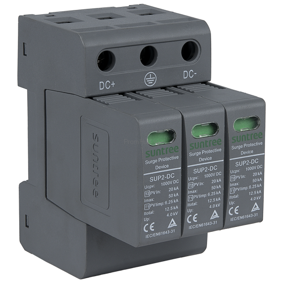 Устройство защиты от импульсных перенапряжений (УЗИП) постоянного тока, 1000В, 3 полюса, Тип 1+2 ПромХаб | PromHub