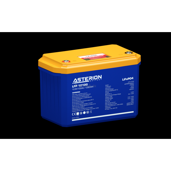 Литий-ионная аккумуляторная батарея Asterion Battery LFP 12100 Bluetooth ПромХаб | PromHub