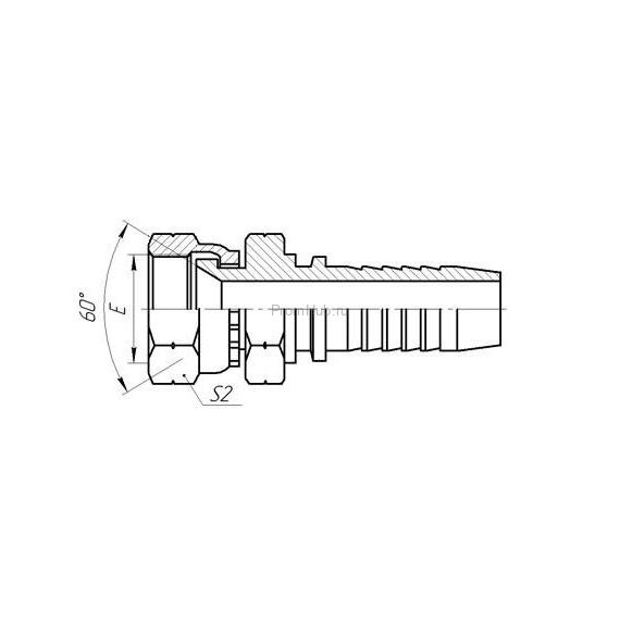 Фитинг JIS Komatsu M16x1,5 (0°) Dy 10 ПромХаб | PromHub