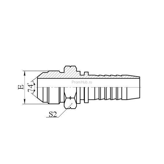 Фитинг JIC 1.7/8" (45°) Dy 38 ПромХаб | PromHub